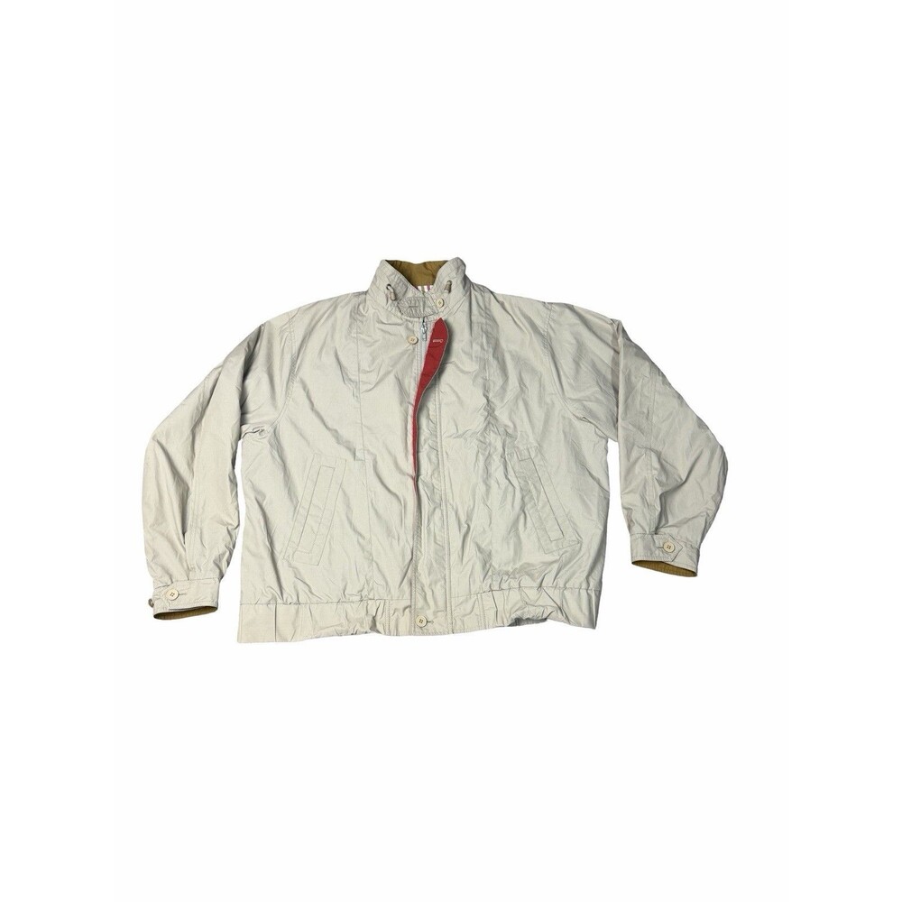 Mens Vintage London Fog Lined Bomber Jacket Size XL Y2K Zip Retro City Preppy - Picture 2 of 14